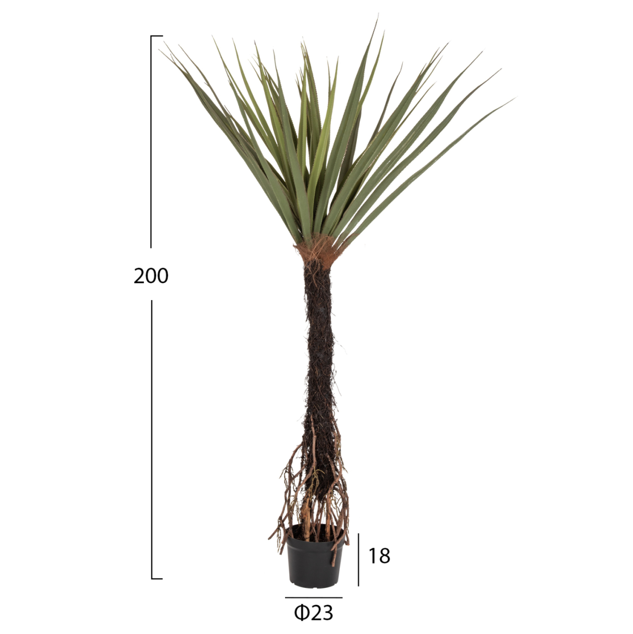 DECORATIVE SYNTHETIC PLANT HM7989 SISAL TREE IN POT 200H cm. [2]
