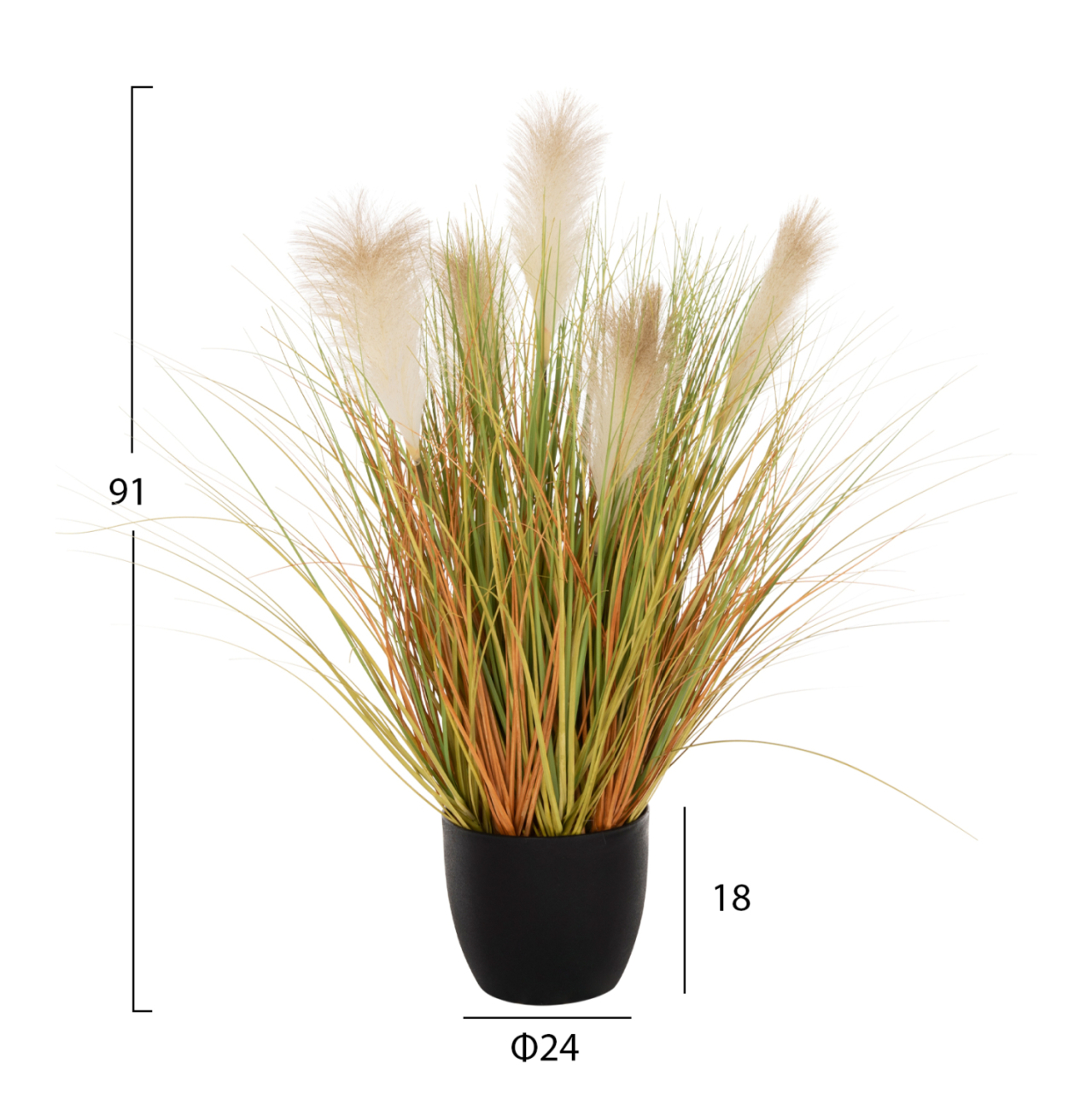 DECORATIVE SYNTHETIC PLANT IN POT HM4010 PHRAGMITES AUSTRALIS Φ24x18-91Hcm. [2]