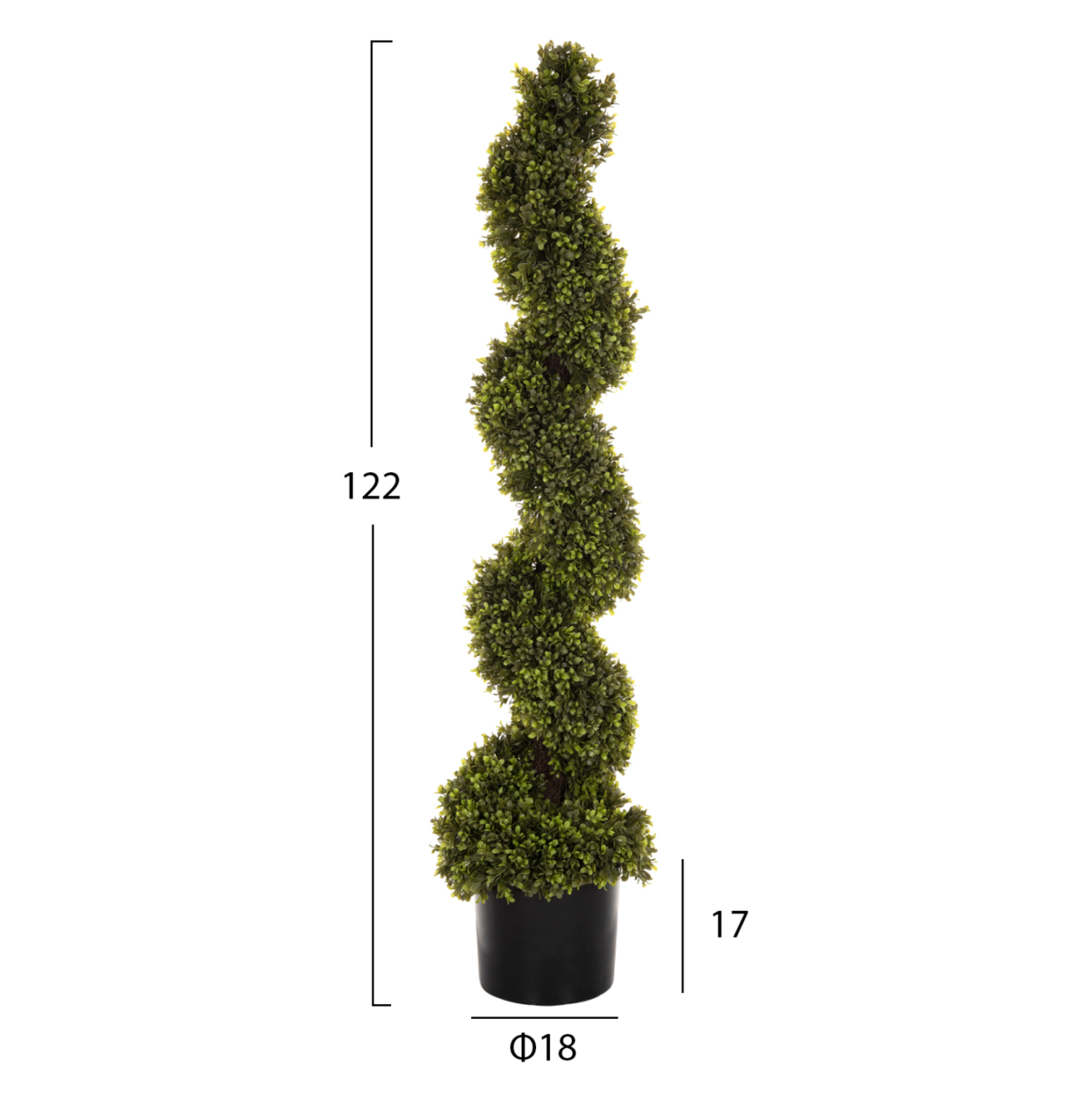 DECORATIVE SYNTHETIC PLANT IN POT HM4022 COMMON BOX (BOXWOOD) Φ18x17-122Hcm. [2]