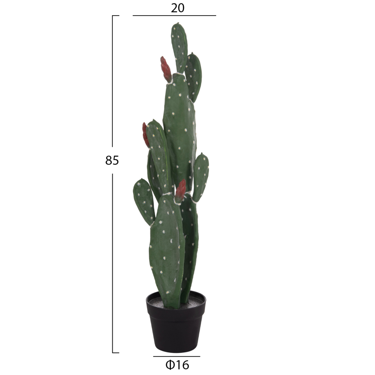DECORATIVE SYNTHETIC PLANT IN POT HM4748 CACTUS 16x20x85Hcm. [2]
