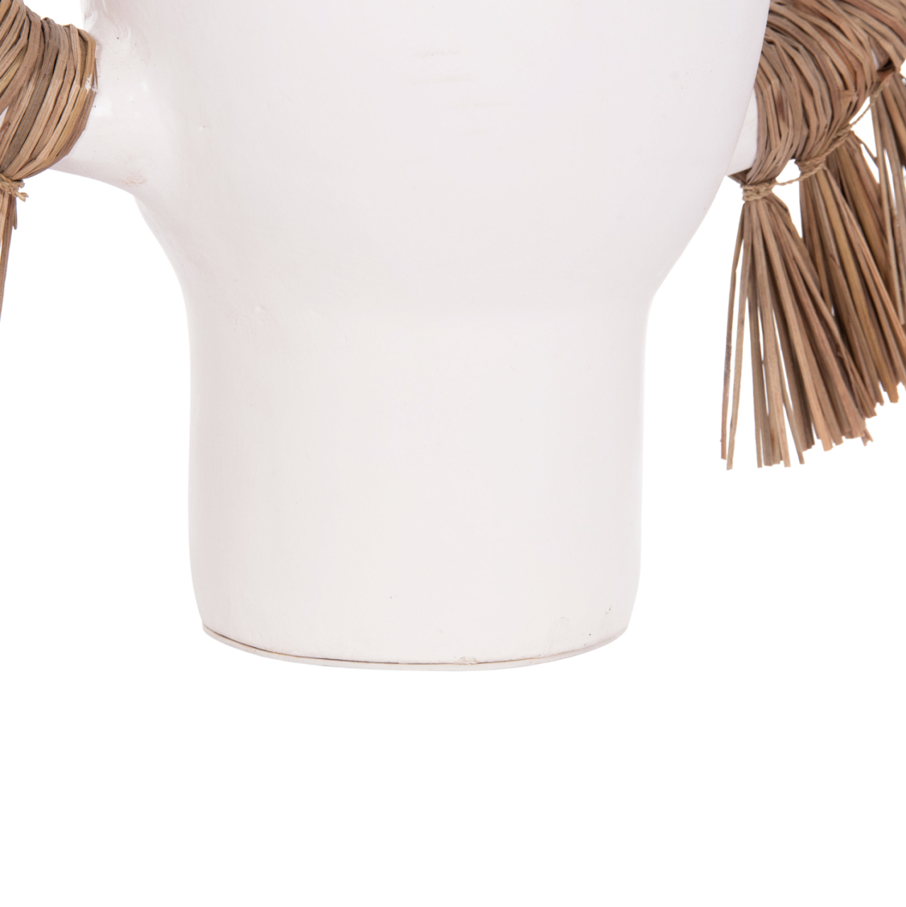 DECORATIVE TABLE VASE ALICA HM4668.02L TERRACOTA IN WHITE COLOR and GRASS--64x22x38Hcm. [9]