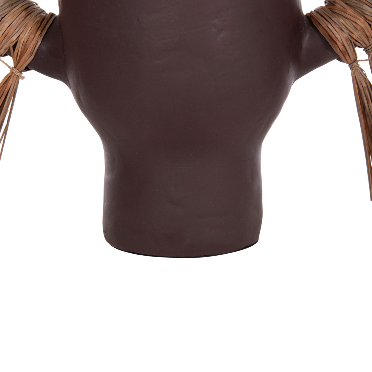 DECORATIVE TABLE VASE ALICA HM4668.07S TERRACOTA IN CHOCOLATE COLOR and GRASS--55x19x34Hcm. [9]