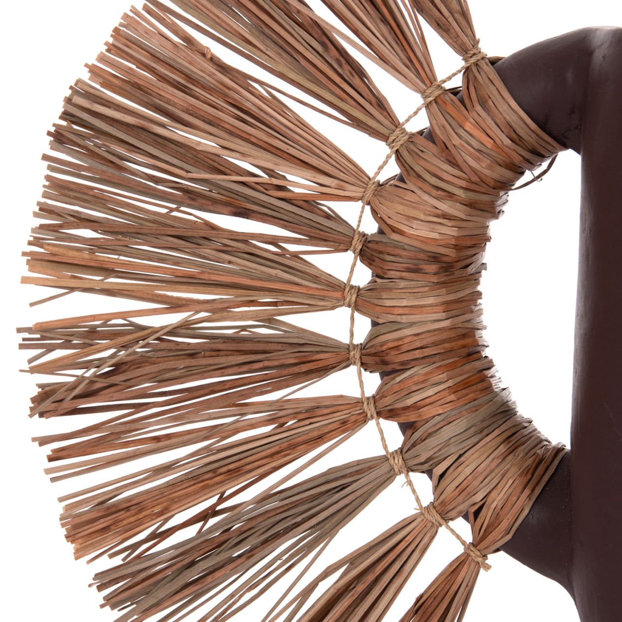 DECORATIVE TABLE VASE ALICA HM4668.07S TERRACOTA IN CHOCOLATE COLOR and GRASS--55x19x34Hcm. [8]