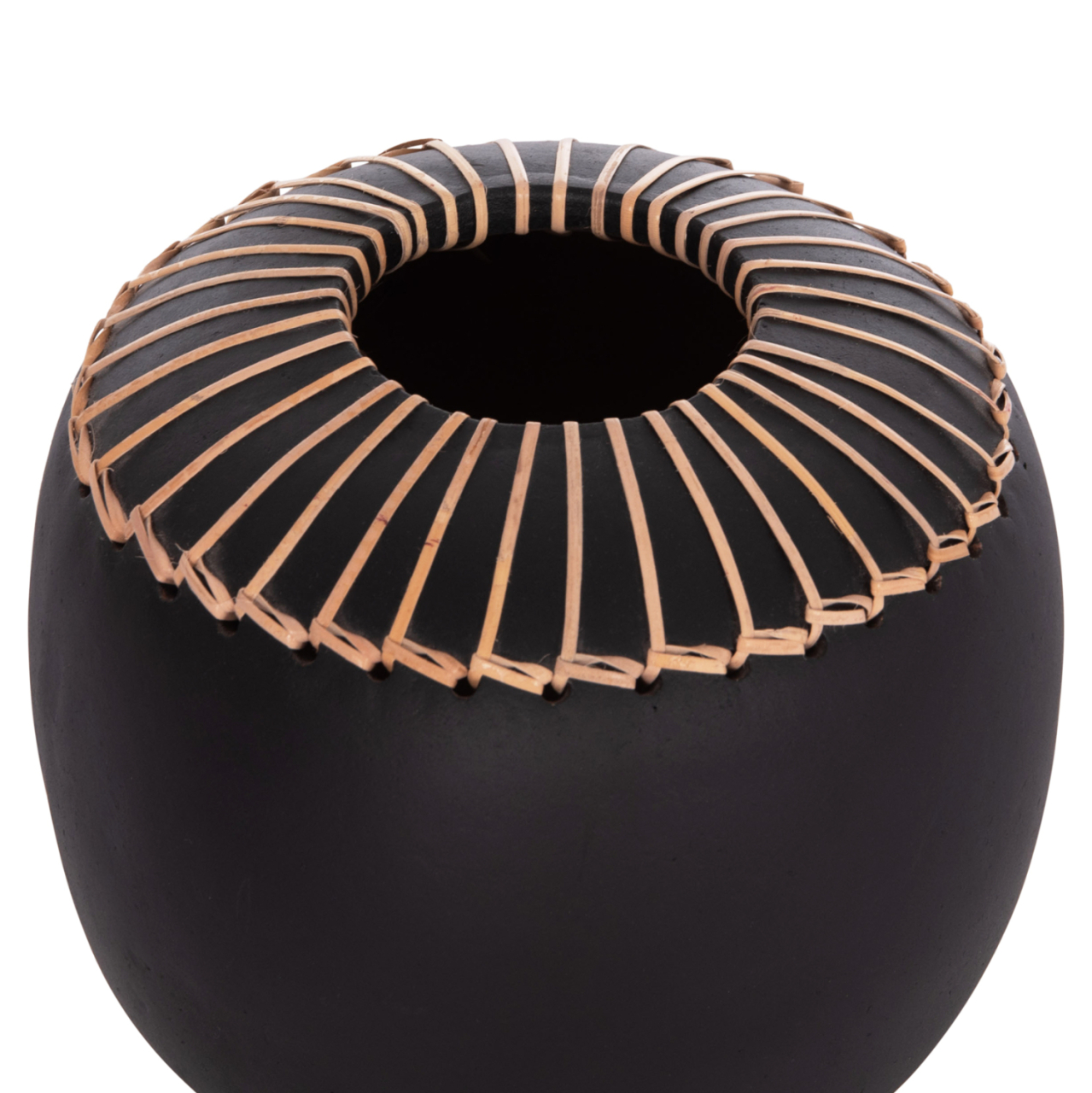 DECORATIVE TABLE VASE LENNOX HM4675.01L TERRACOTA IN BLACK--Φ22x20Hcm. [4]