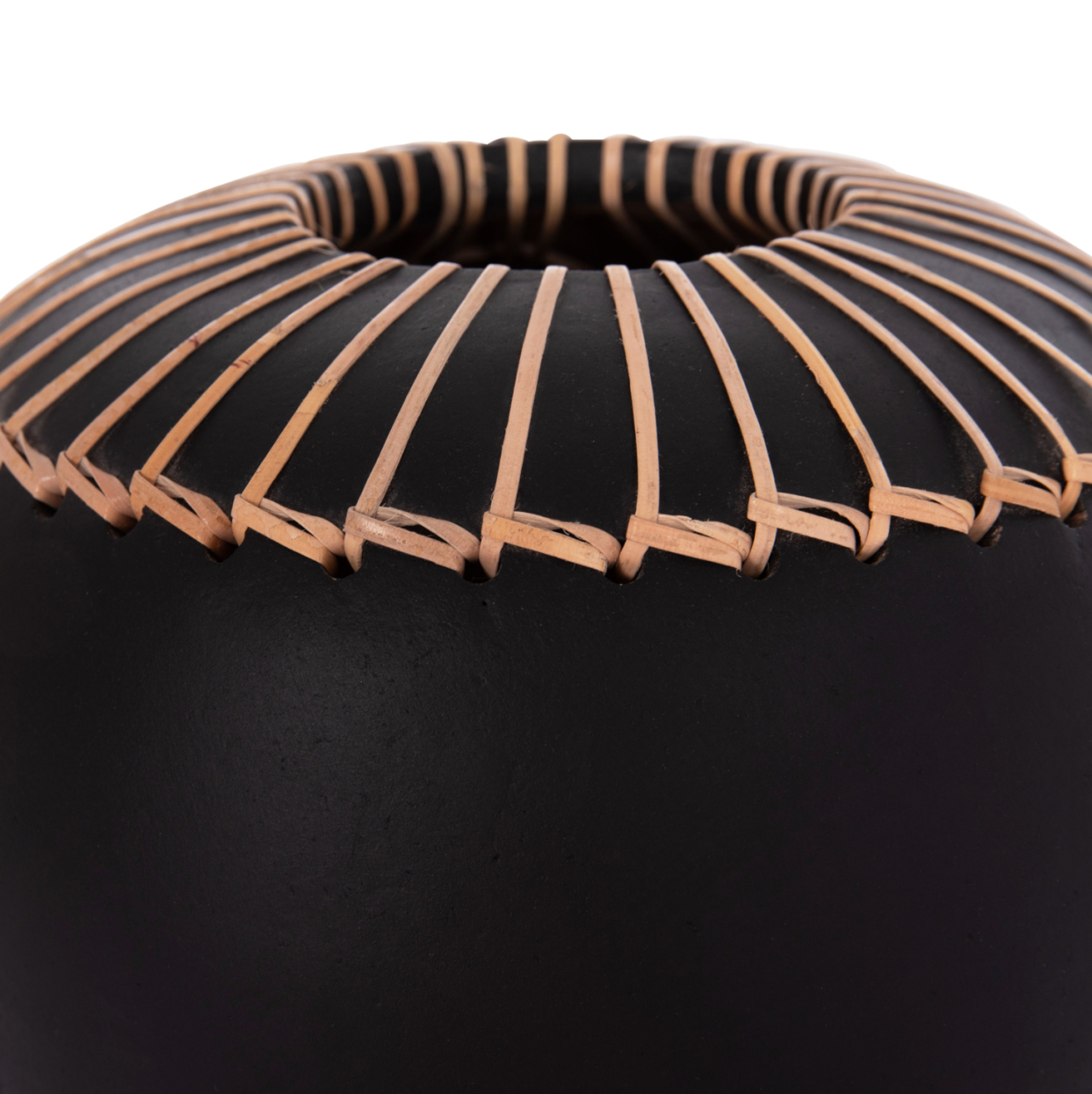 DECORATIVE TABLE VASE LENNOX HM4675.01L TERRACOTA IN BLACK--Φ22x20Hcm. [7]