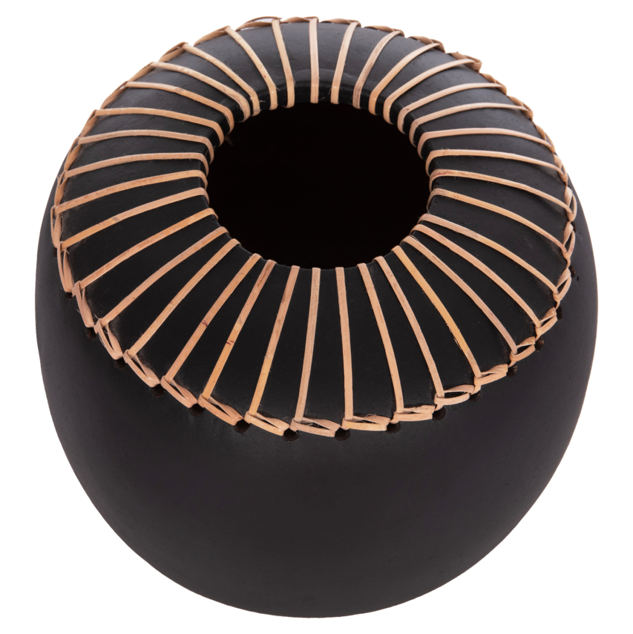DECORATIVE TABLE VASE LENNOX HM4675.01L TERRACOTA IN BLACK--Φ22x20Hcm. [5]