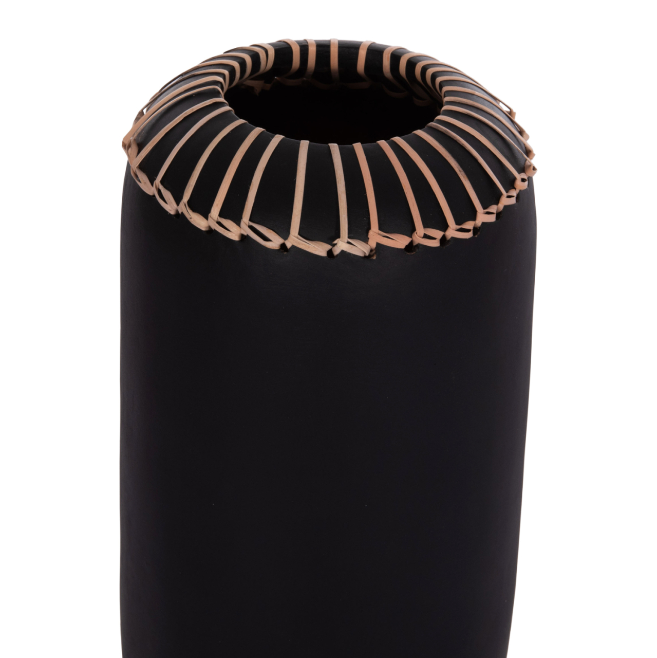 DECORATIVE TABLE VASE LENNOX HM4675.01S TERRACOTA IN BLACK--Φ18x33Hcm. [4]