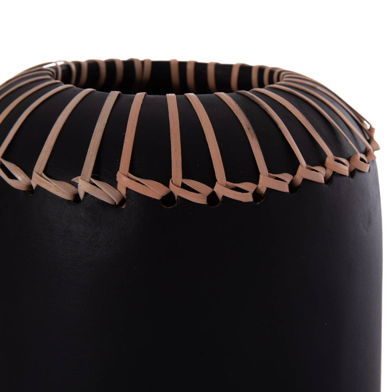 DECORATIVE TABLE VASE LENNOX HM4675.01S TERRACOTA IN BLACK--Φ18x33Hcm. [8]