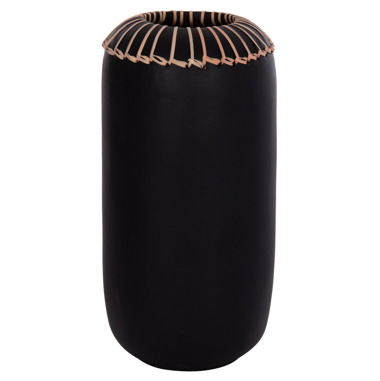 DECORATIVE TABLE VASE LENNOX HM4675.01S TERRACOTA IN BLACK--Φ18x33Hcm. [6]