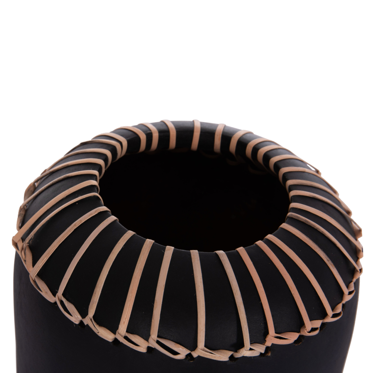 DECORATIVE TABLE VASE LENNOX HM4675.01S TERRACOTA IN BLACK--Φ18x33Hcm. [7]
