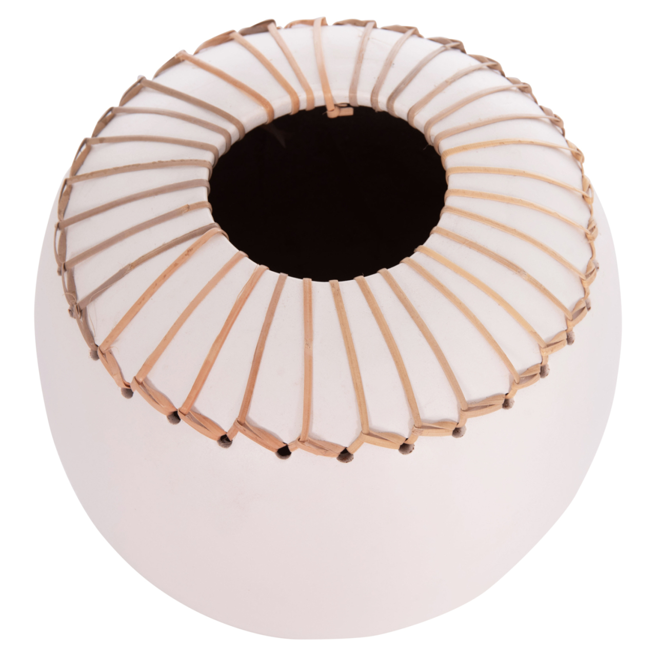 DECORATIVE TABLE VASE LENNOX HM4675.02L TERRACOTA IN WHITE--Φ22x20Hcm. [9]