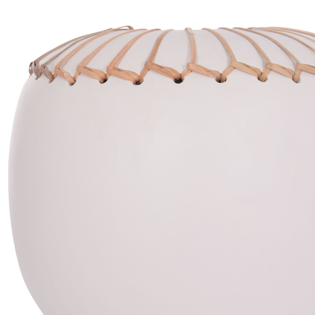 DECORATIVE TABLE VASE LENNOX HM4675.02L TERRACOTA IN WHITE--Φ22x20Hcm. [6]