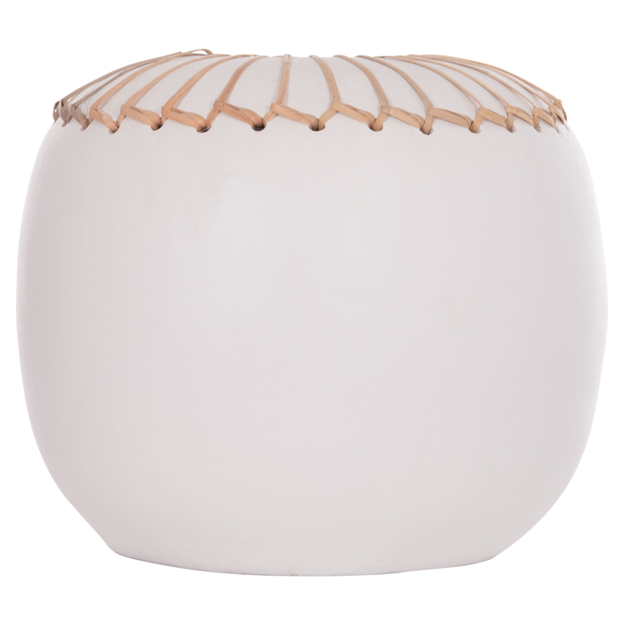 DECORATIVE TABLE VASE LENNOX HM4675.02L TERRACOTA IN WHITE--Φ22x20Hcm. [3]