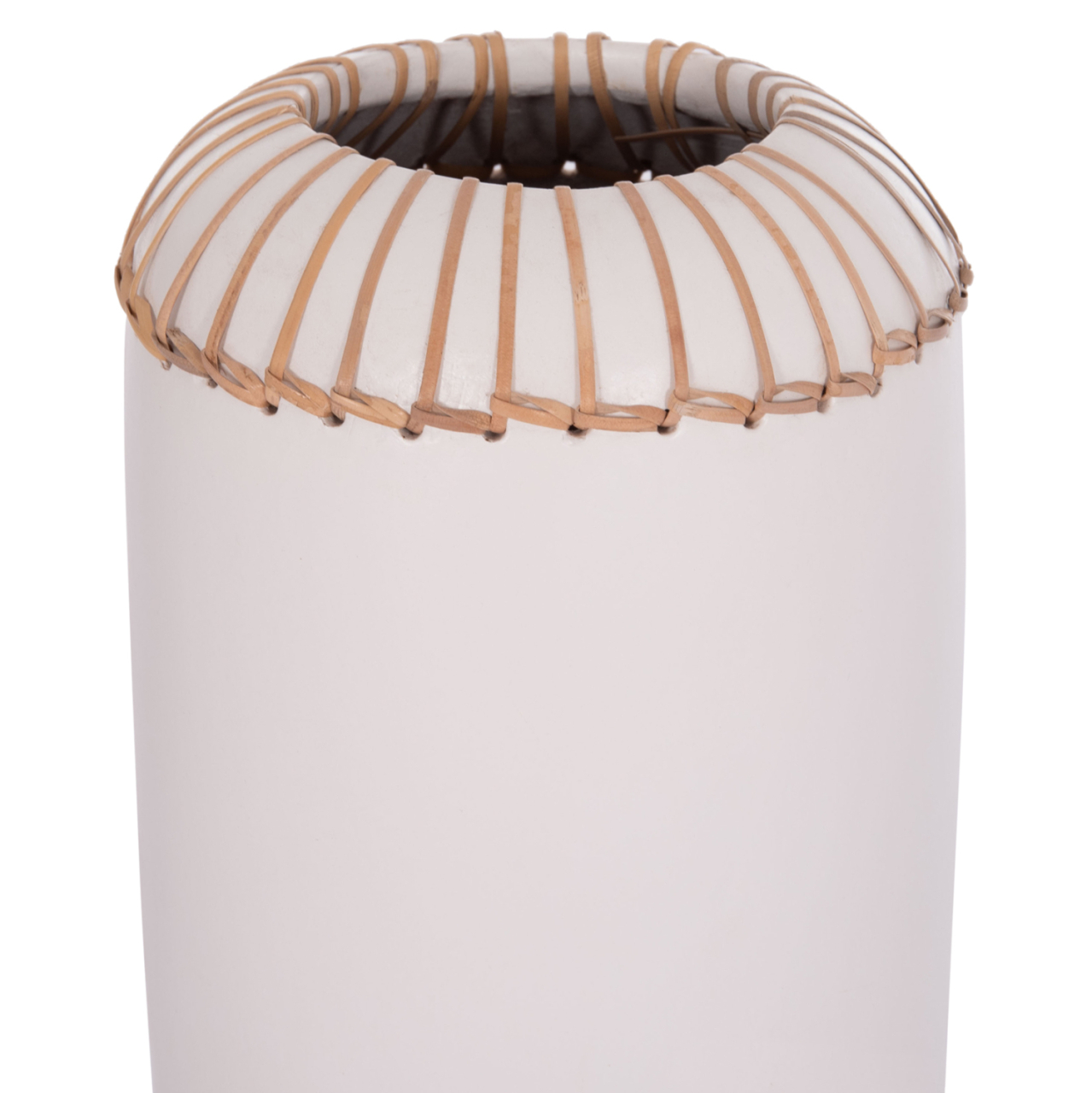 DECORATIVE TABLE VASE LENNOX HM4675.02S TERRACOTA IN WHITE--Φ18x33Hcm. [4]