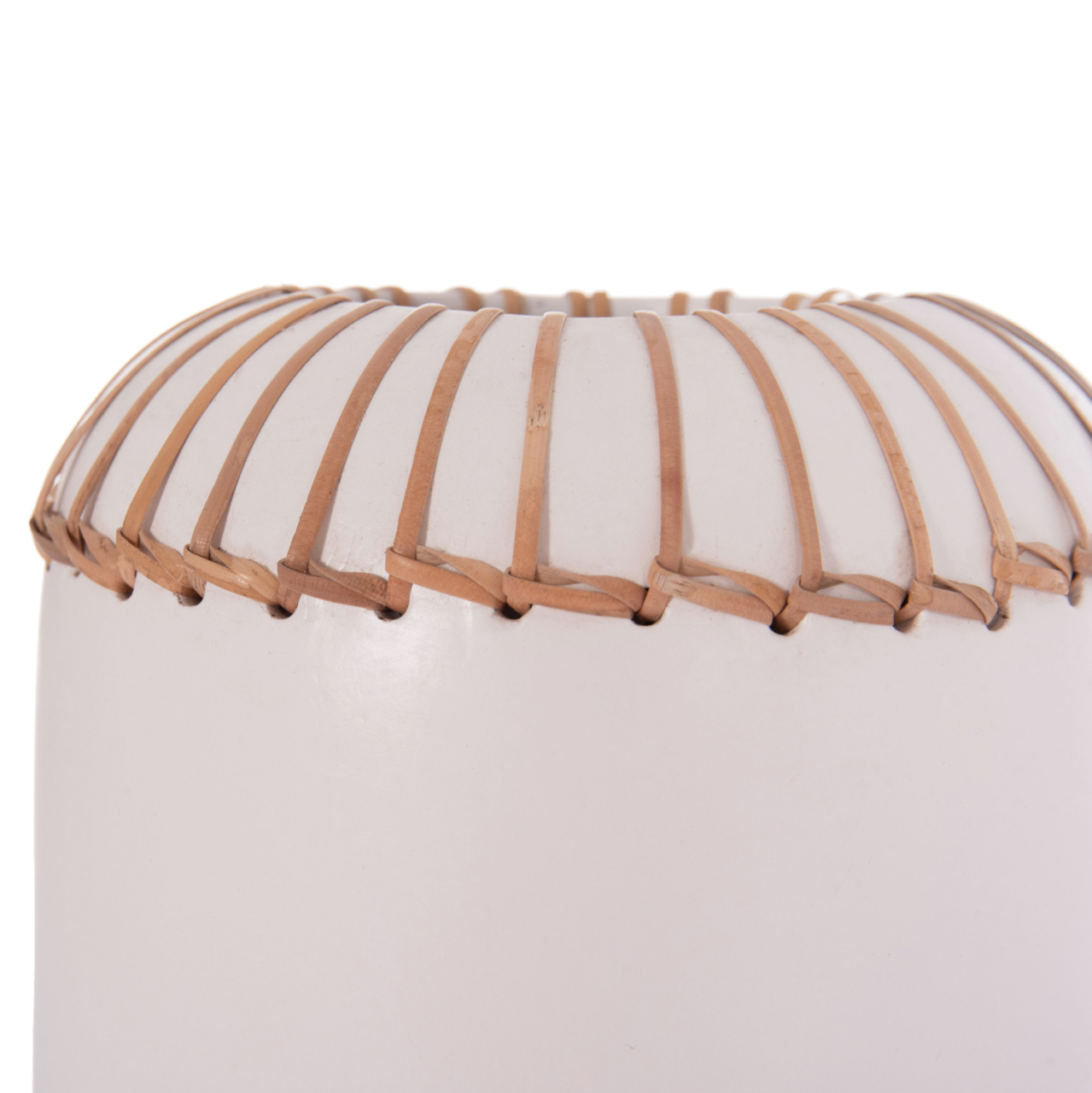 DECORATIVE TABLE VASE LENNOX HM4675.02S TERRACOTA IN WHITE--Φ18x33Hcm. [7]