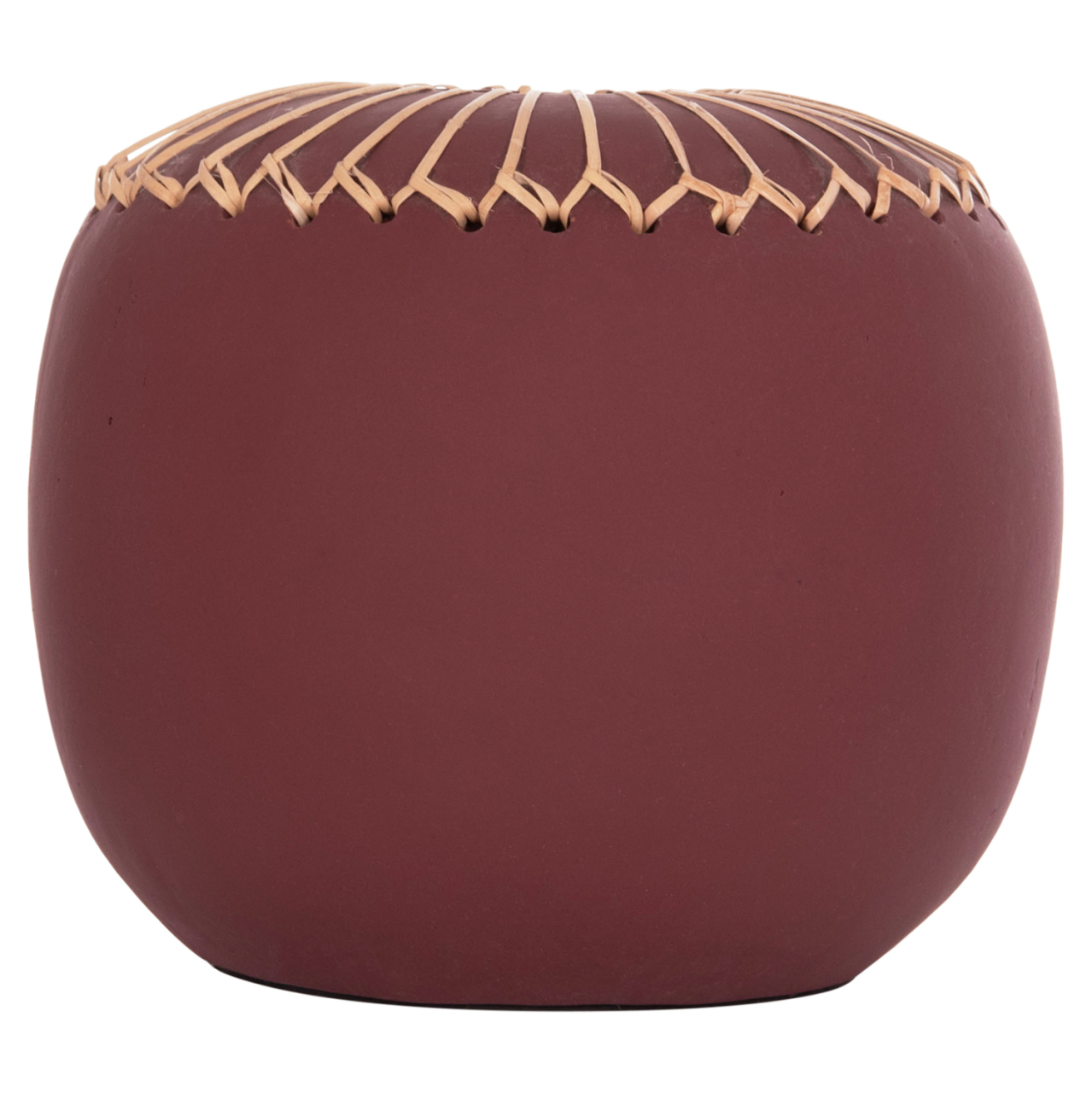 DECORATIVE TABLE VASE LENNOX HM4675.06L TERRACOTA IN MAROON RED--Φ22x20Hcm. [3]