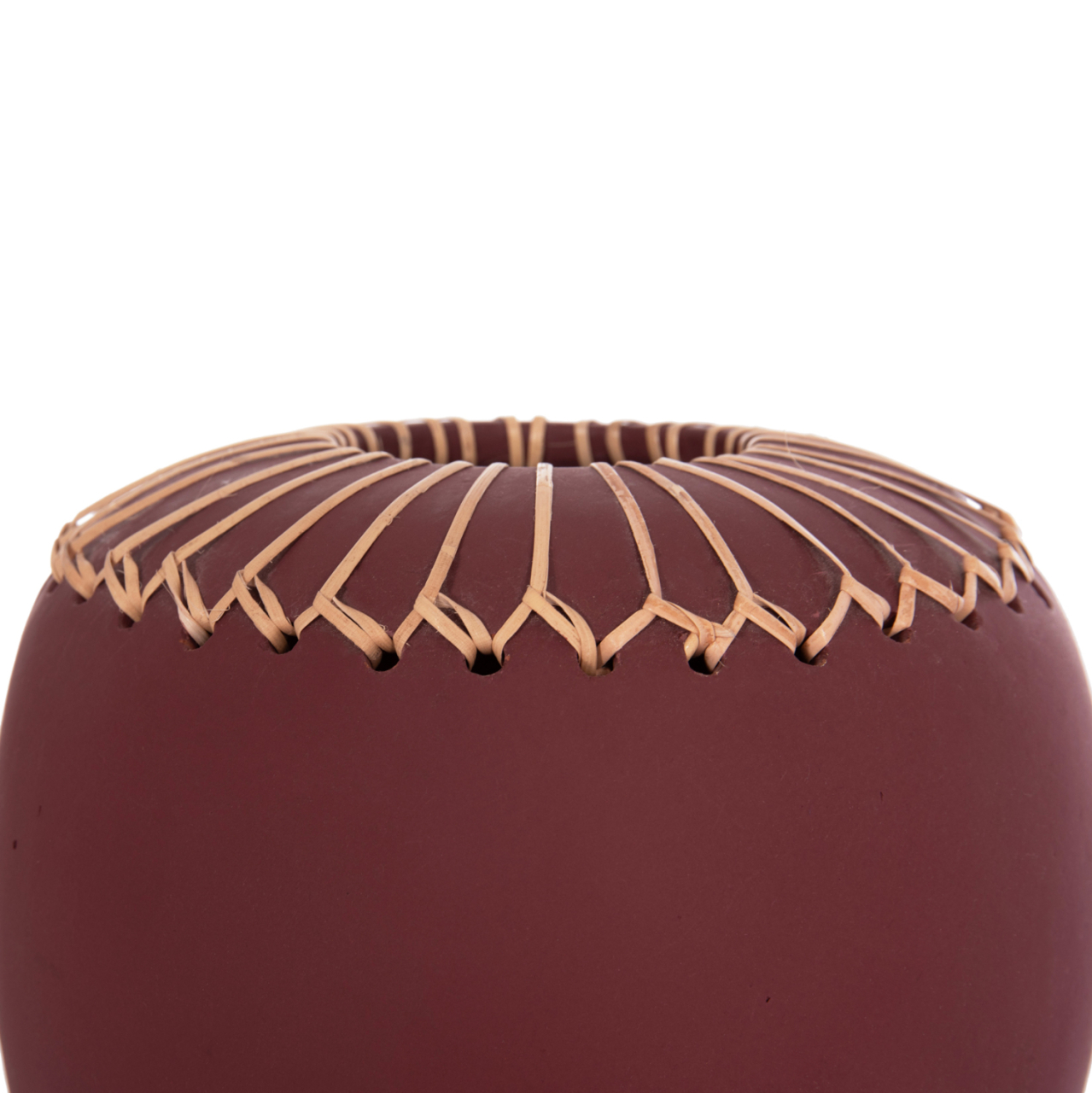DECORATIVE TABLE VASE LENNOX HM4675.06L TERRACOTA IN MAROON RED--Φ22x20Hcm. [5]