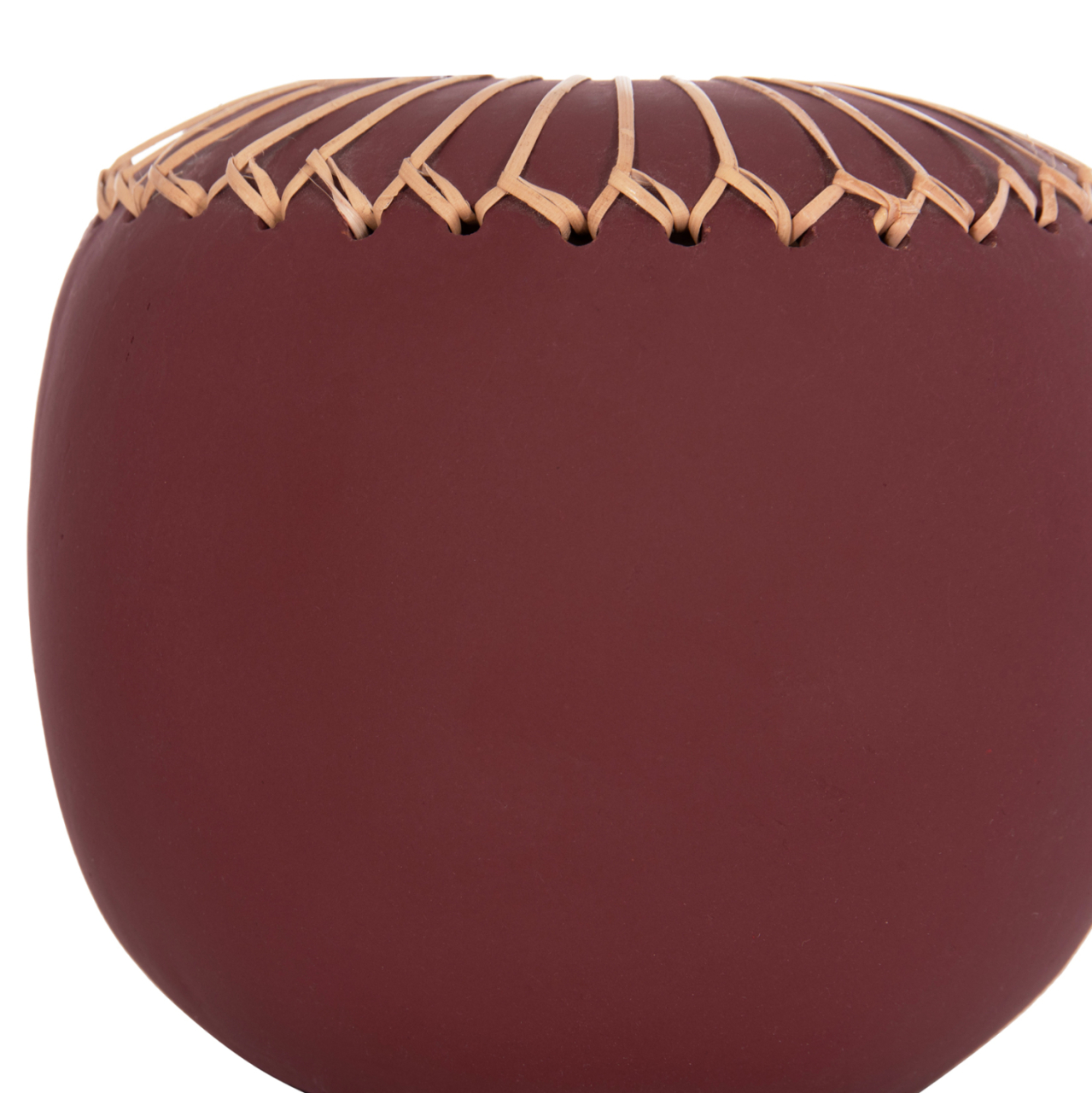 DECORATIVE TABLE VASE LENNOX HM4675.06L TERRACOTA IN MAROON RED--Φ22x20Hcm. [6]