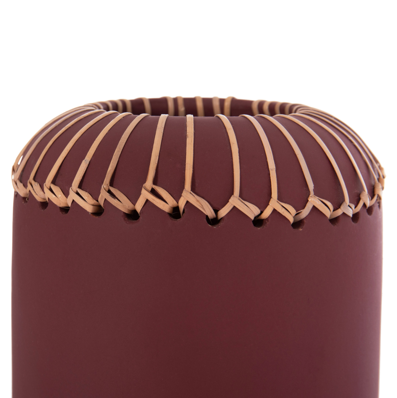 DECORATIVE TABLE VASE LENNOX HM4675.06S TERRACOTA IN MAROON RED--Φ18x33Hcm. [6]