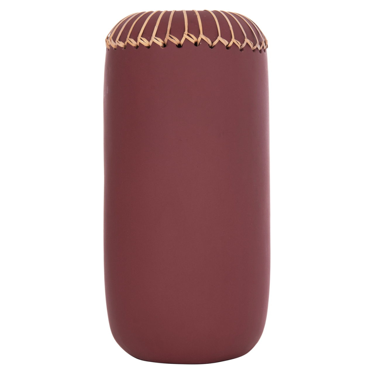 DECORATIVE TABLE VASE LENNOX HM4675.06S TERRACOTA IN MAROON RED--Φ18x33Hcm. [3]