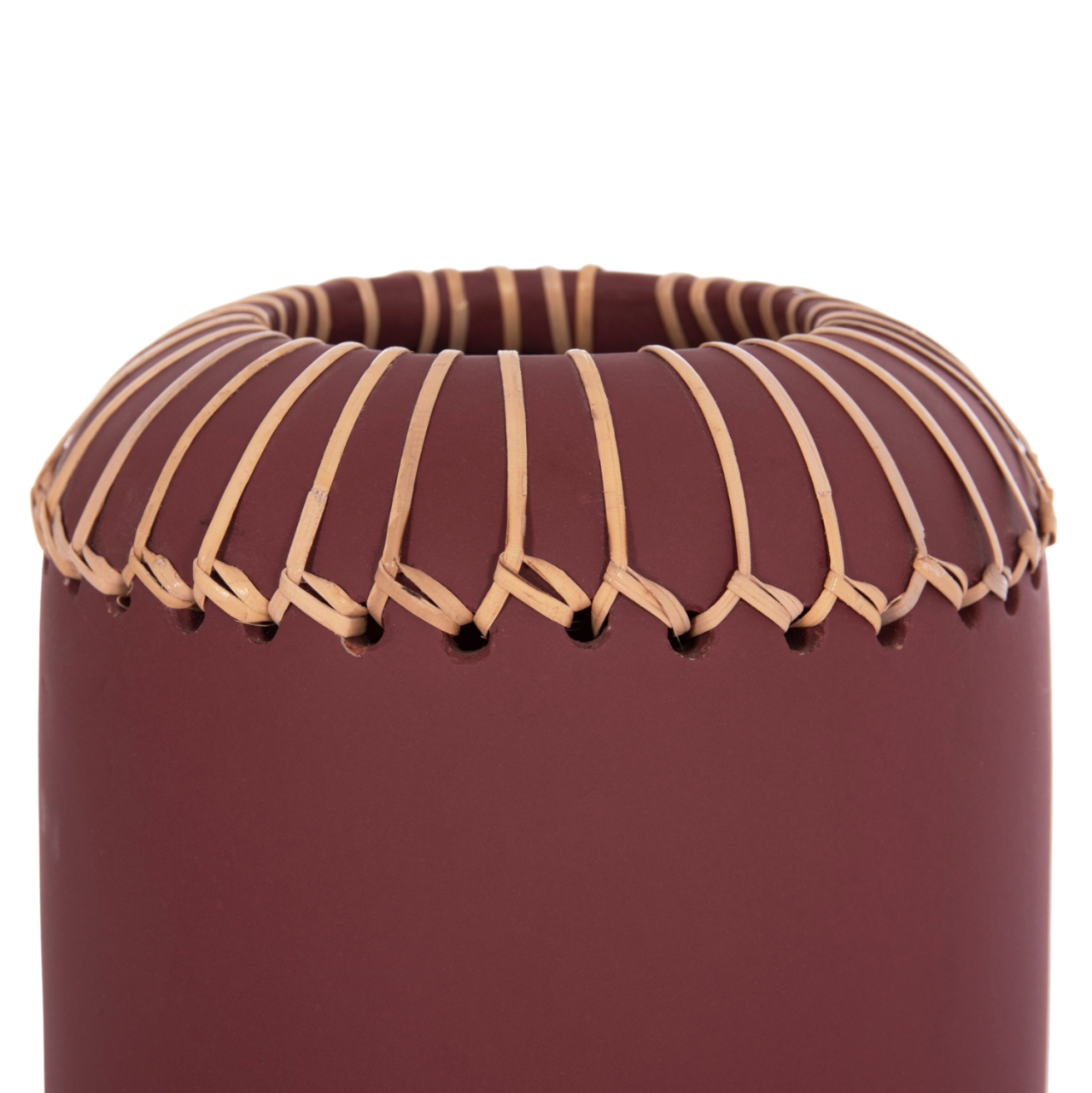 DECORATIVE TABLE VASE LENNOX HM4675.06S TERRACOTA IN MAROON RED--Φ18x33Hcm. [9]