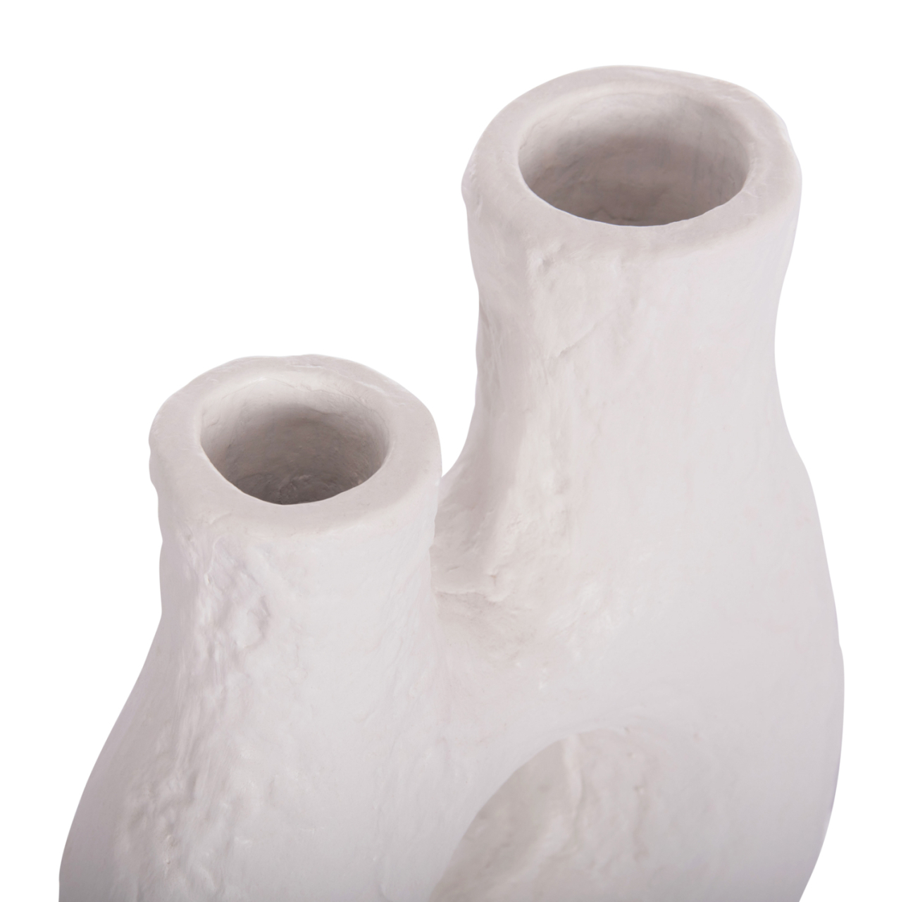 DECORATIVE TABLE VASE NAMENTIS HM4665.02L TERRACOTA IN WHITE COLOR--27x13.5x37Hcm. [5]