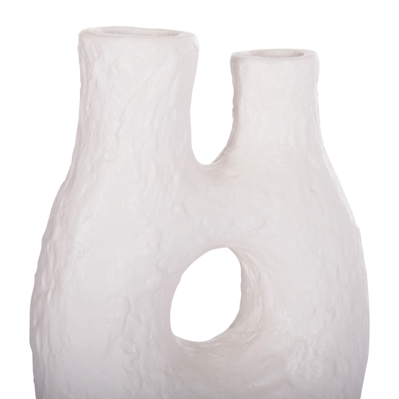 DECORATIVE TABLE VASE NAMENTIS HM4665.02L TERRACOTA IN WHITE COLOR--27x13.5x37Hcm. [6]
