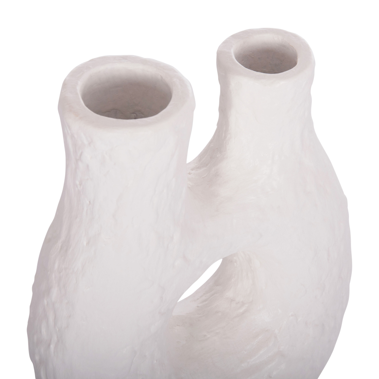 DECORATIVE TABLE VASE NAMENTIS HM4665.02L TERRACOTA IN WHITE COLOR--27x13.5x37Hcm. [8]