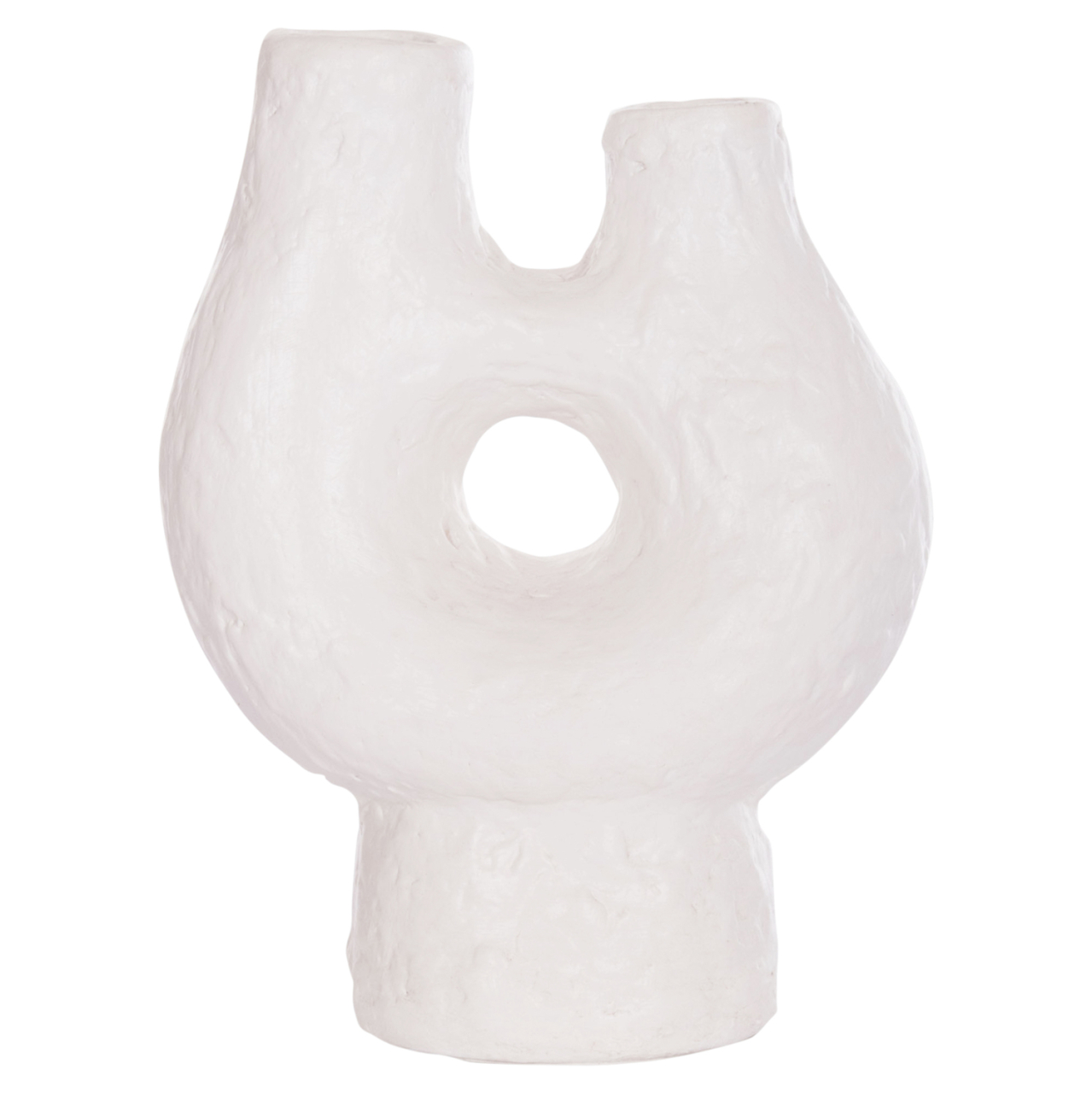 DECORATIVE TABLE VASE NAMENTIS HM4665.02S TERRACOTA IN WHITE COLOR--26x15x32.5Hcm. [3]
