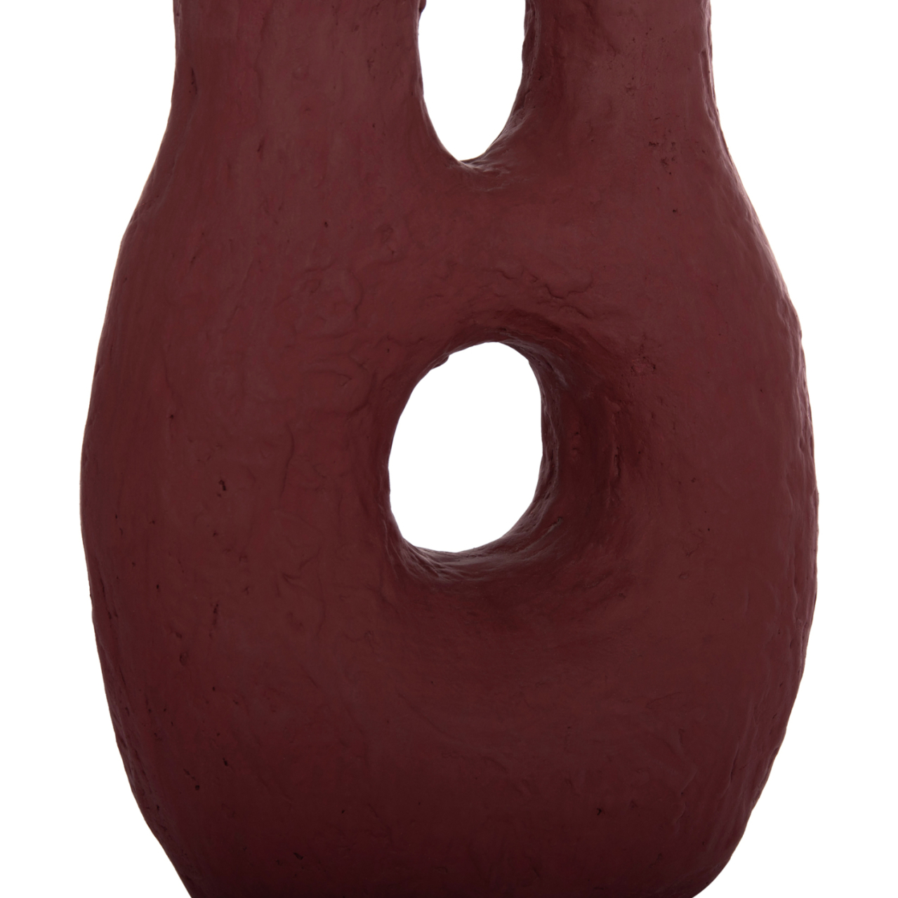 DECORATIVE TABLE VASE NAMENTIS HM4665.03L TERRACOTA IN MAROON RED COLOR--27x13.5x37Hcm. [8]