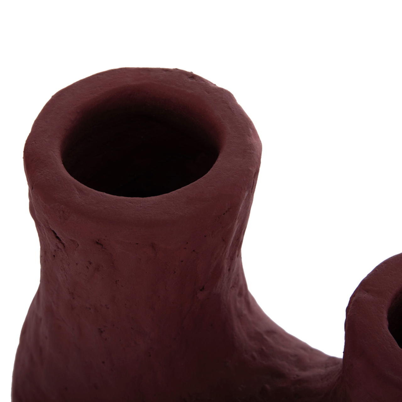 DECORATIVE TABLE VASE NAMENTIS HM4665.03L TERRACOTA IN MAROON RED COLOR--27x13.5x37Hcm. [9]