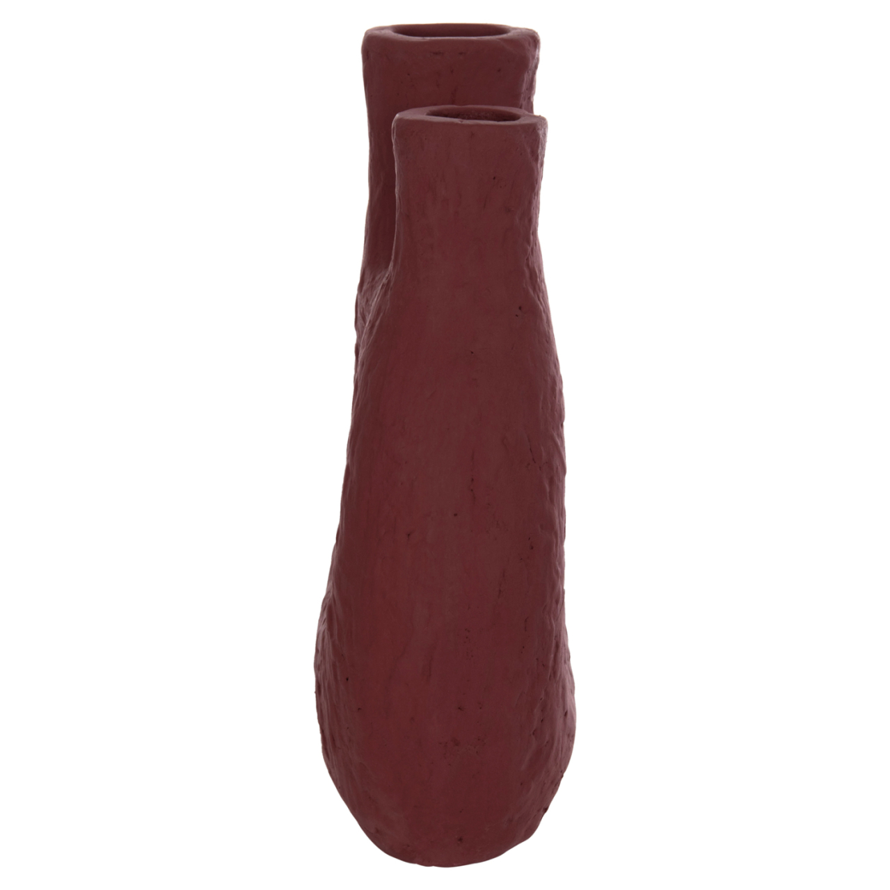 DECORATIVE TABLE VASE NAMENTIS HM4665.03L TERRACOTA IN MAROON RED COLOR--27x13.5x37Hcm. [5]