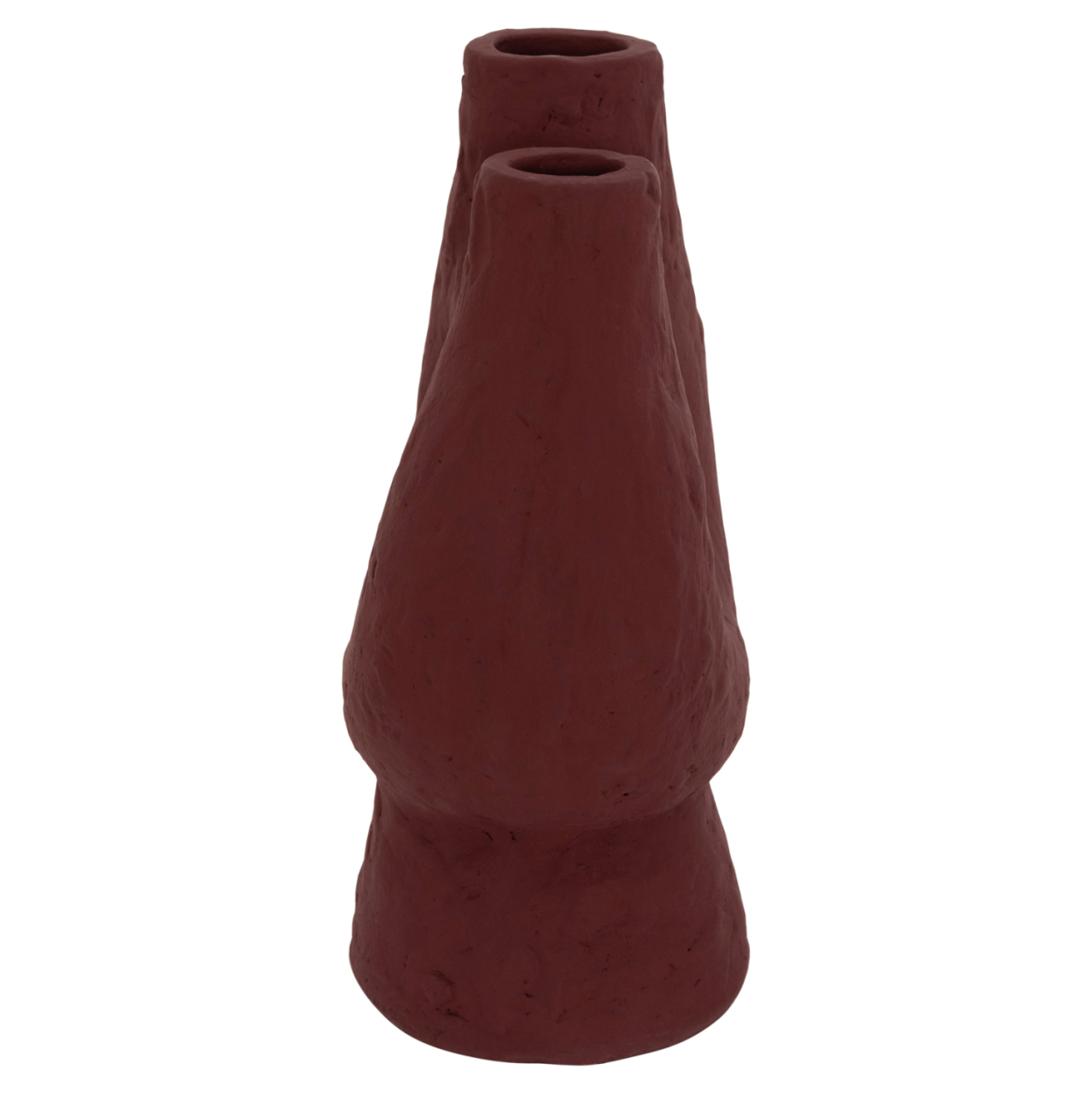 DECORATIVE TABLE VASE NAMENTIS HM4665.03S TERRACOTA IN MAROON RED COLOR--26x15x32.5Hcm. [4]