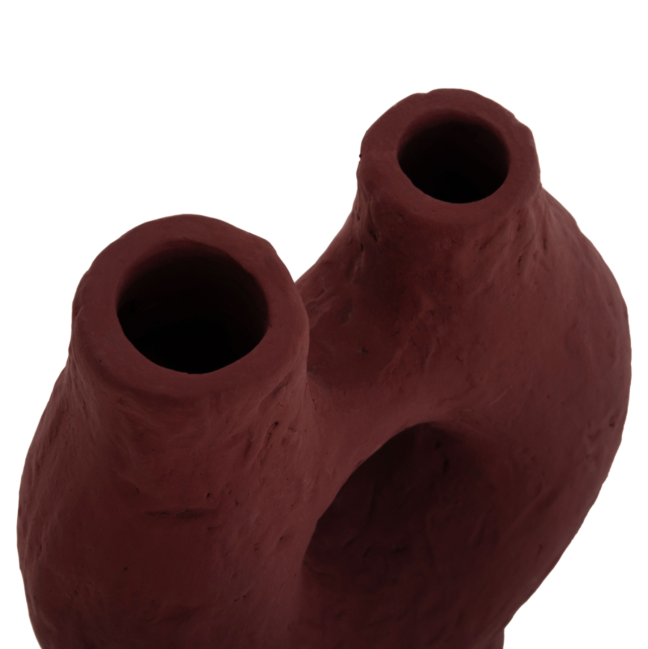 DECORATIVE TABLE VASE NAMENTIS HM4665.03S TERRACOTA IN MAROON RED COLOR--26x15x32.5Hcm. [10]