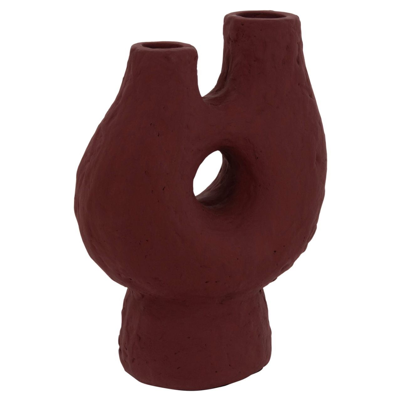 DECORATIVE TABLE VASE NAMENTIS HM4665.03S TERRACOTA IN MAROON RED COLOR--26x15x32.5Hcm. [3]