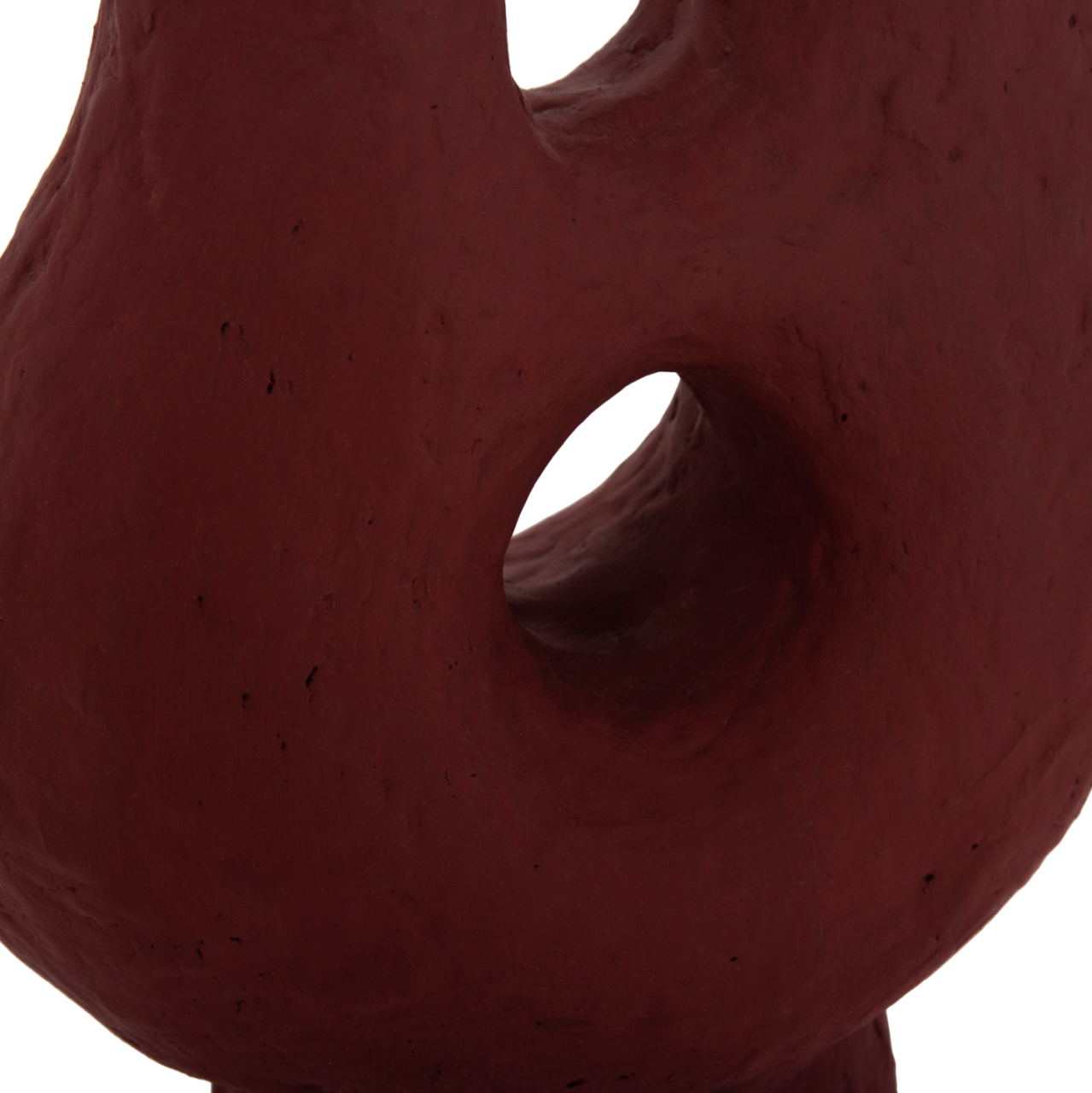 DECORATIVE TABLE VASE NAMENTIS HM4665.03S TERRACOTA IN MAROON RED COLOR--26x15x32.5Hcm. [8]