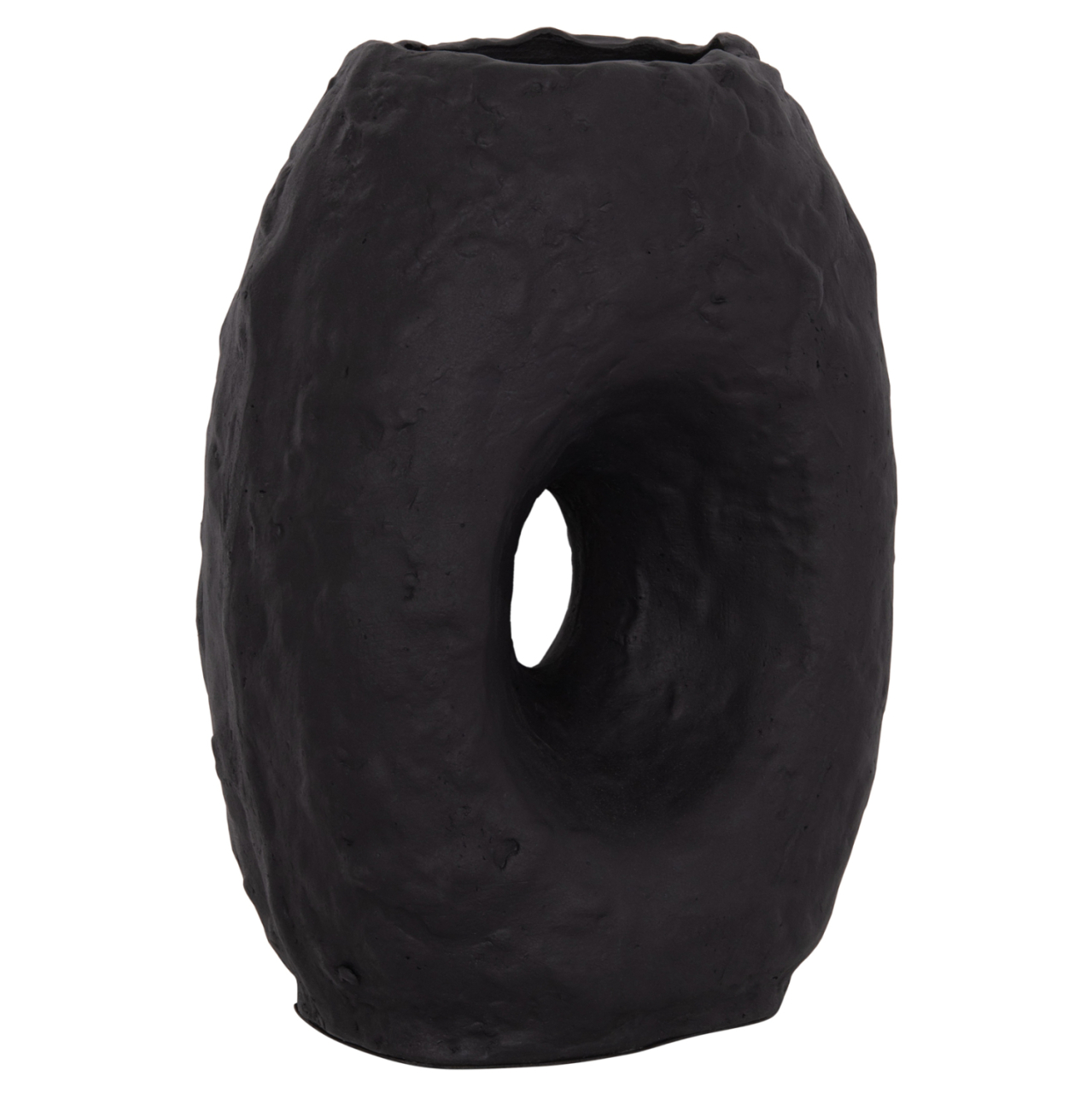 DECORATIVE TABLE VASE NAMENTIS HM4673.01L TERRACOTA IN BLACK COLOR--26.5x16x36.5Hcm. [1]