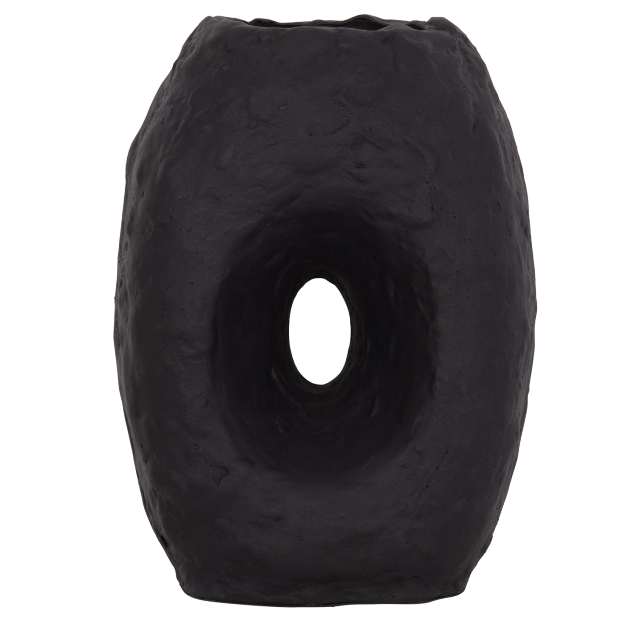 DECORATIVE TABLE VASE NAMENTIS HM4673.01L TERRACOTA IN BLACK COLOR--26.5x16x36.5Hcm. [3]