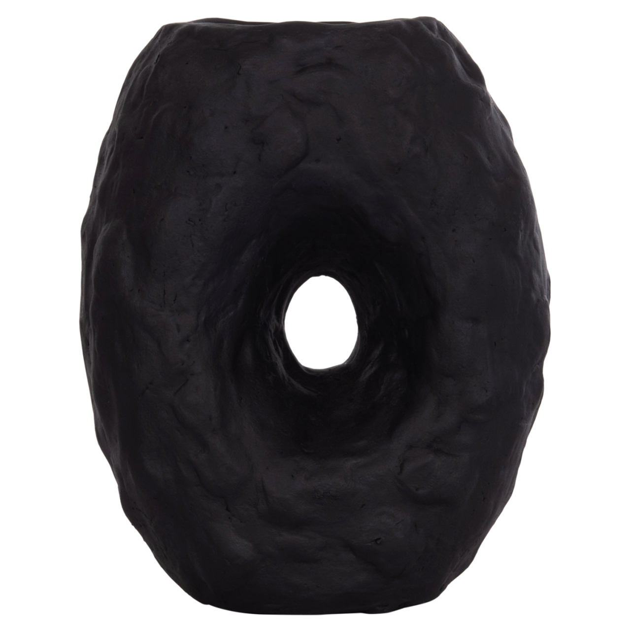 DECORATIVE TABLE VASE NAMENTIS HM4673.01S TERRACOTA IN BLACK COLOR--22x13x28Hcm. [3]