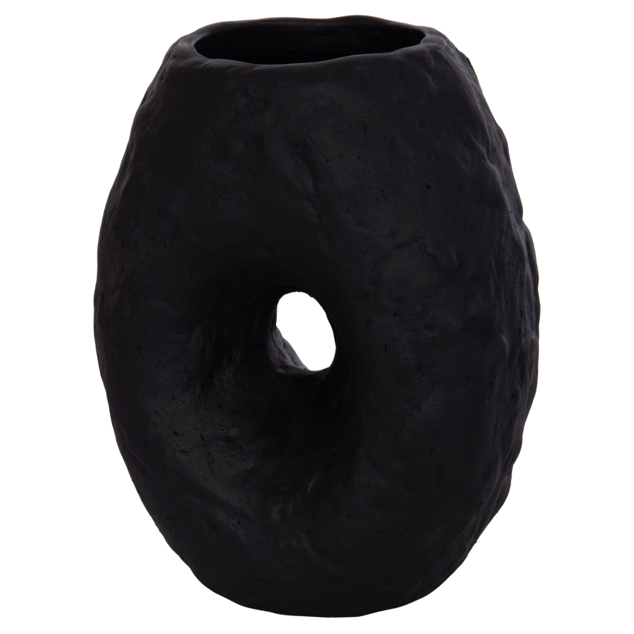 DECORATIVE TABLE VASE NAMENTIS HM4673.01S TERRACOTA IN BLACK COLOR--22x13x28Hcm. [5]