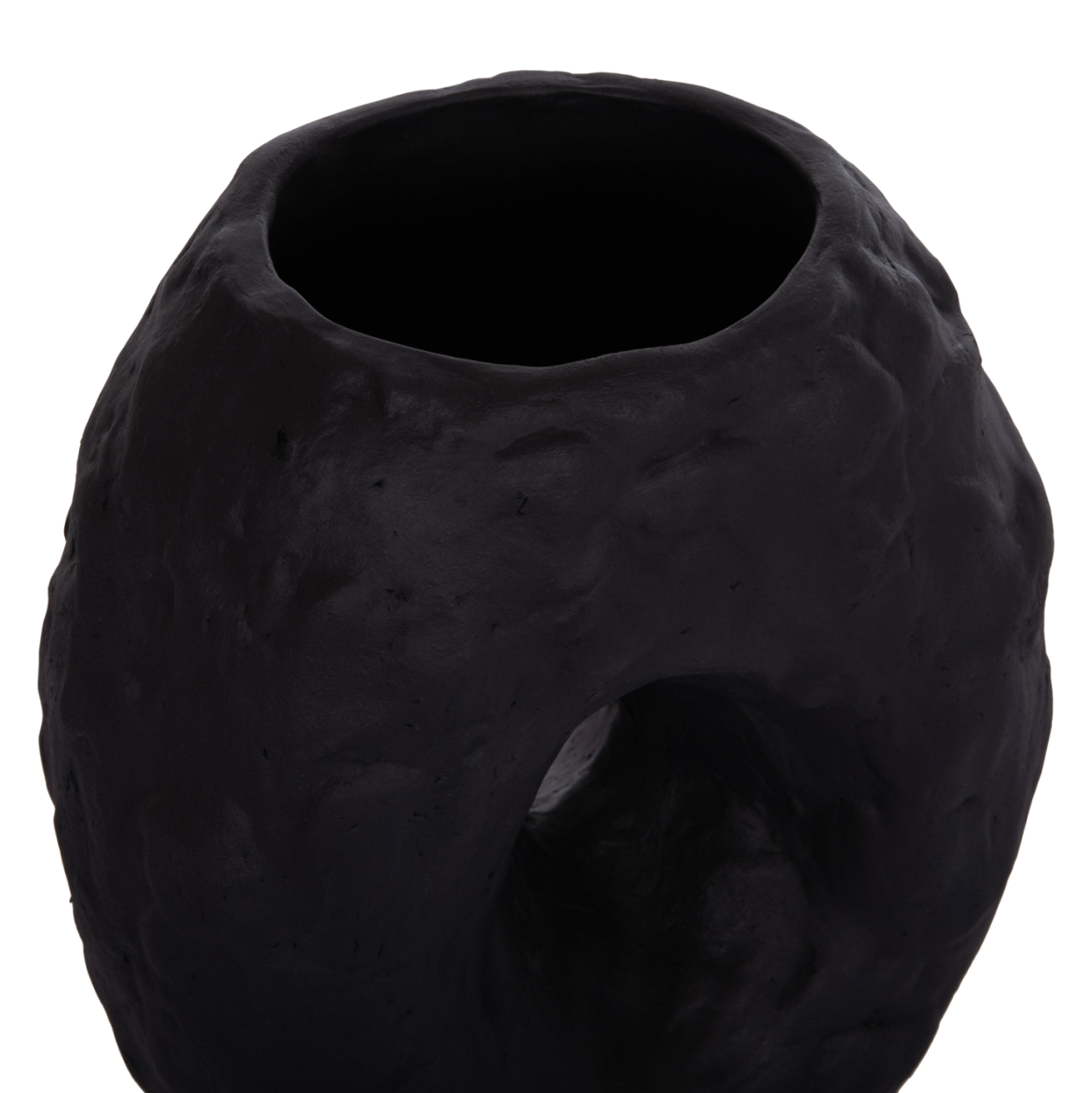 DECORATIVE TABLE VASE NAMENTIS HM4673.01S TERRACOTA IN BLACK COLOR--22x13x28Hcm. [6]