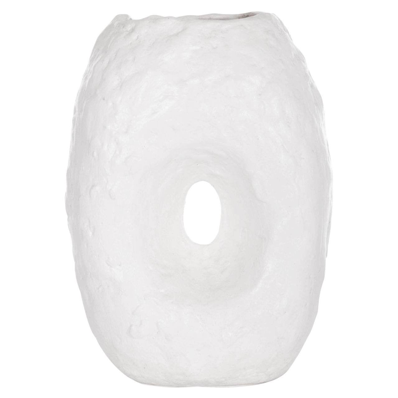 DECORATIVE TABLE VASE NAMENTIS HM4673.02L TERRACOTA IN WHITE COLOR--26.5x16x36.5Hcm. [3]