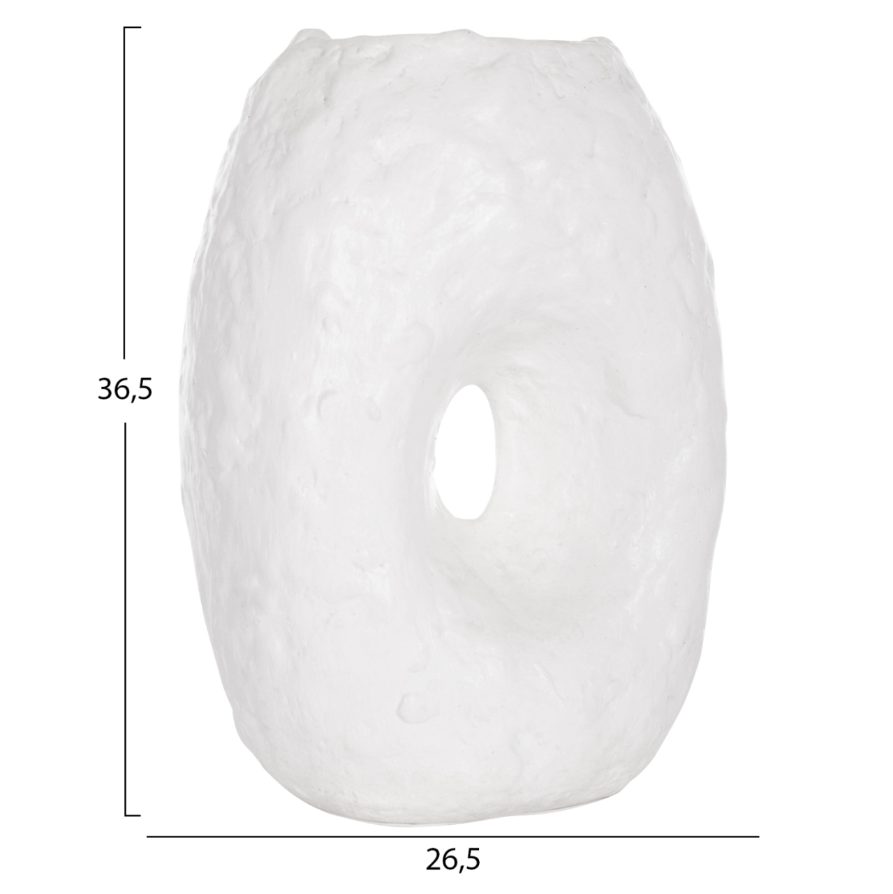 DECORATIVE TABLE VASE NAMENTIS HM4673.02L TERRACOTA IN WHITE COLOR--26.5x16x36.5Hcm. [2]