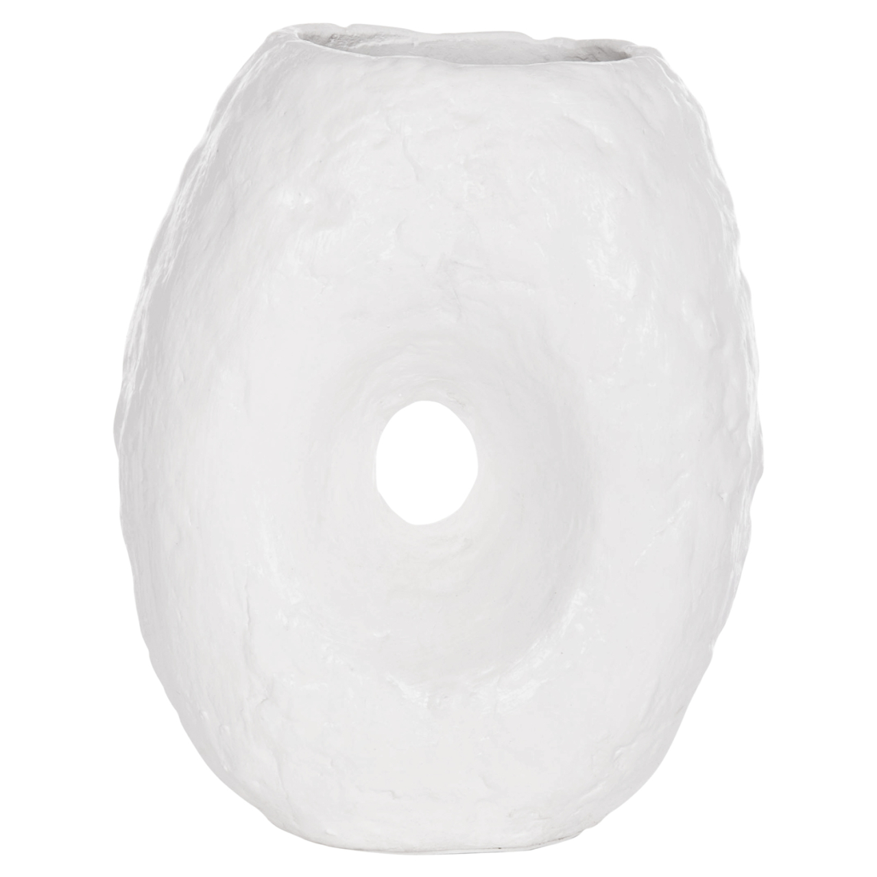 DECORATIVE TABLE VASE NAMENTIS HM4673.02S TERRACOTA IN WHITE COLOR--22x13x28Hcm. [3]
