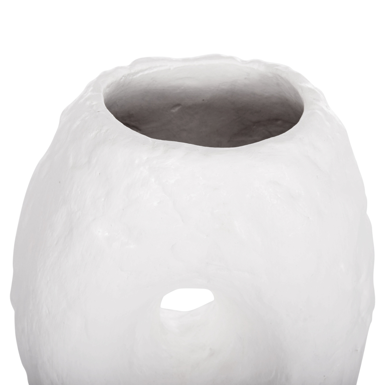 DECORATIVE TABLE VASE NAMENTIS HM4673.02S TERRACOTA IN WHITE COLOR--22x13x28Hcm. [5]