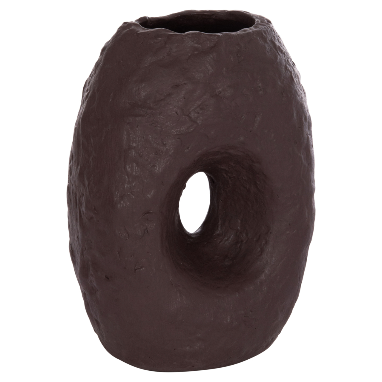 DECORATIVE TABLE VASE NAMENTIS HM4673.07L TERRACOTA IN CHOCOLATE COLOR--26.5x16x36.5Hcm. [1]