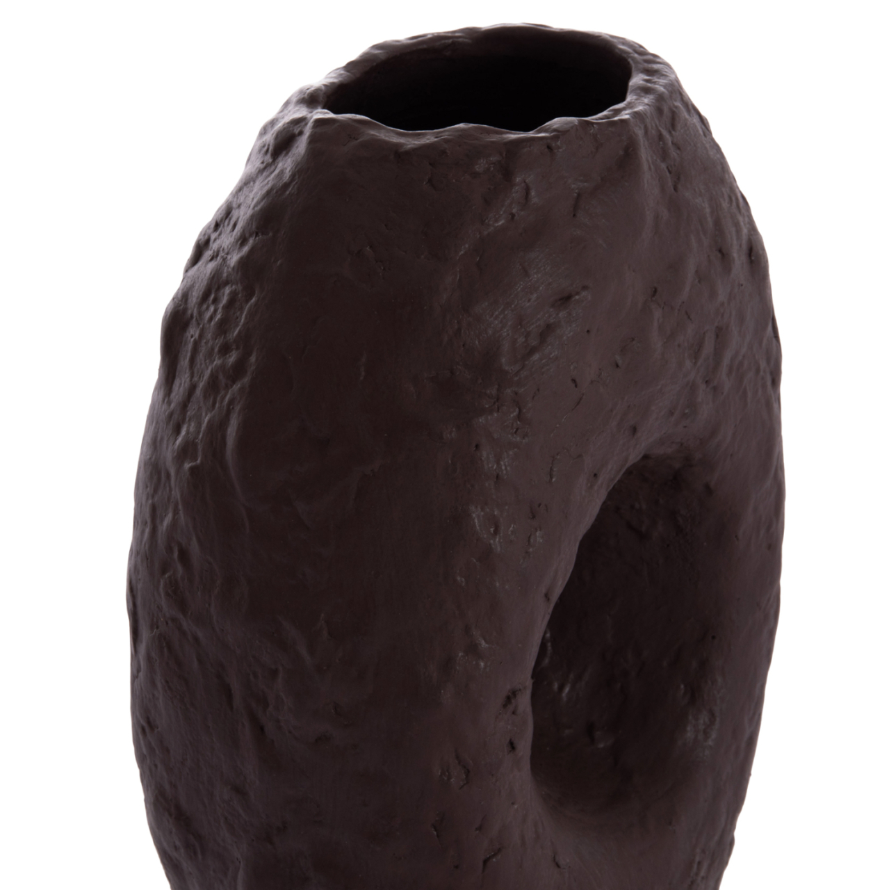 DECORATIVE TABLE VASE NAMENTIS HM4673.07L TERRACOTA IN CHOCOLATE COLOR--26.5x16x36.5Hcm. [8]