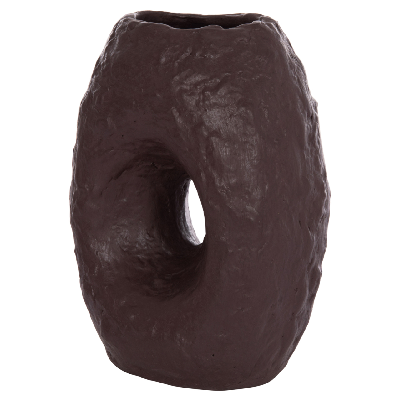 DECORATIVE TABLE VASE NAMENTIS HM4673.07L TERRACOTA IN CHOCOLATE COLOR--26.5x16x36.5Hcm. [4]