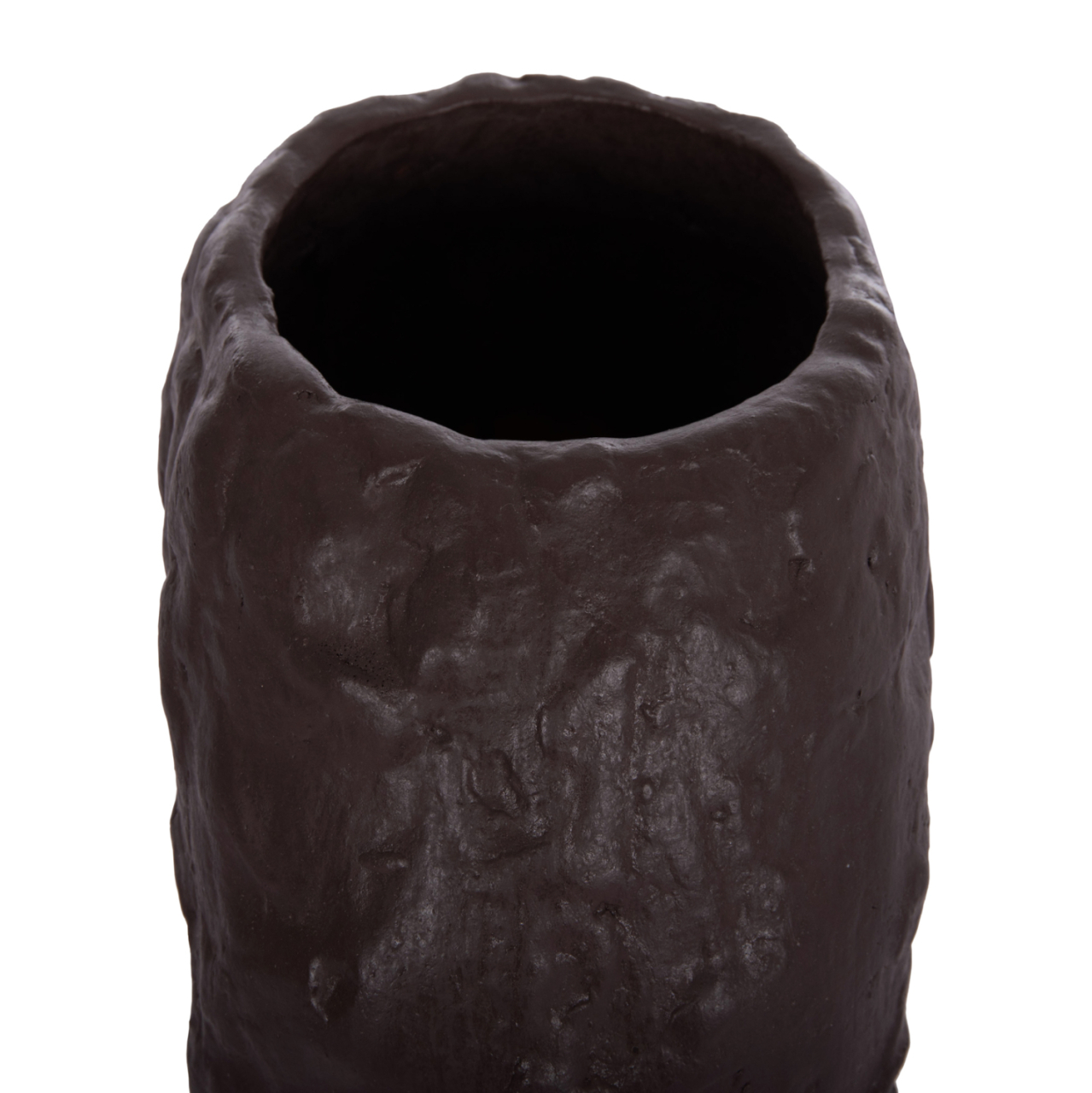 DECORATIVE TABLE VASE NAMENTIS HM4673.07S TERRACOTA IN CHOCOLATE COLOR--22x13x28Hcm. [8]