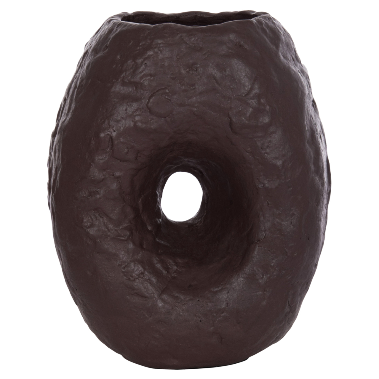 DECORATIVE TABLE VASE NAMENTIS HM4673.07S TERRACOTA IN CHOCOLATE COLOR--22x13x28Hcm. [3]